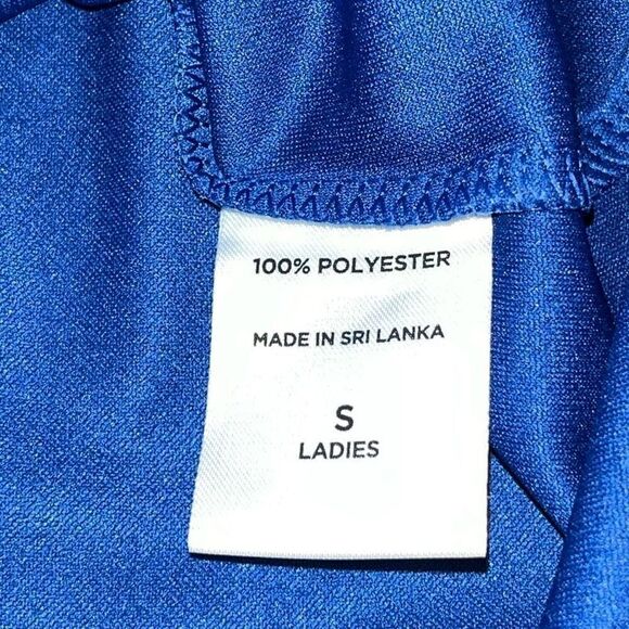 Sport Tek Women’s Size Small Short Sleeve Polo Shirt Blue V Neck‎ Collared NWOT - Picture 4 of 7